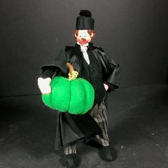 Vintage felt doll Man squash pumpkin contest judge Klumpe Roldan Nistis gift - Picture 7 of 9